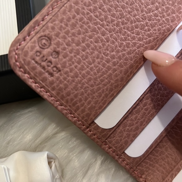 💯% Auth Gucci Wallet Pink GG Supreme French Guccissima Zip Around Wallet NWT - Picture 3 of 5